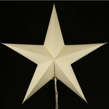 Circles Batic Creme  - Faltbarer Leuchtstern, Weihnachtsstern aus Papier mit 5 Zacken, 60 cm